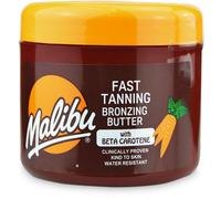 Malibu Sun Bronzing Fast Tanning Body Butter, Tan Accelerator with Beta Carotene, Moisturising & Water Resistant Formula, 300ml, SPF 0