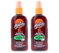 Malibu Bronzing Tan Oil SPF8 200ml X 2