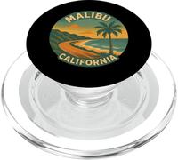 Malibu California Retro Beach Surf Vintage Palm Palisades PopSockets PopGrip for MagSafe