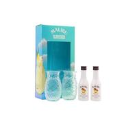 Malibu - Coconut Rum Liqueur 5cl x 2 18% ABV Mini Pineapple Shot Glasses Gift Pack
