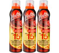 Malibu Continuous Dry Oil Spray SPF15 175ml x3 Suncream Sunscreen