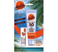 Malibu Face Sun Lotion SPF 50 40ml And Lip Balm SPF 30 Pack