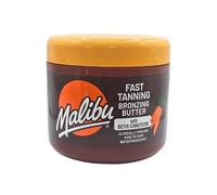 Malibu Sun Bronzing Fast Tanning Body Butter, Tan Accelerator with Beta Carotene, Moisturising & Water Resistant Formula, 300ml, SPF 0