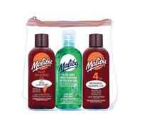 Malibu Fast Tanning Oil SPF4 Bronzing Tanning Oil & Aloe Vera Travel Bag 3 x 100ml