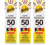 Malibu Kids SPF50 Clear Protection Spray 250ml x3 Sunscreen Beach Pool