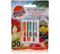 Malibu Lip Care Balm SPF 30 Three Pack - Mango, Mint & Tropical 4g