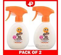 Malibu Lotion Kids Aloe Vera & Vitamin E Trigger Spray SPF 50 300ml 2 Packs