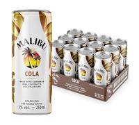 Malibu Pre-Mixed Cola Rum Can, 12 x 250ml,packaging may vary