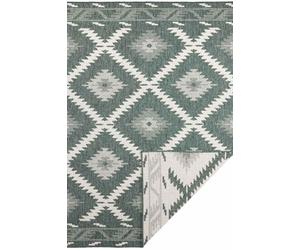 Malibu Reversible Indoor-Outdoor Rug Diamond Design - Green - 160X230 cm