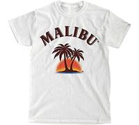 Malibu Rum - White T-Shirt Funny Black Cotton Tee Vintage Gift for Men Women
