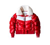 Malibu Ski Club Apres Slick Bomber Jacket - Red - S (UK8-10 / S)