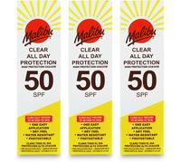 Malibu SPF50 Clear Protection Spray Pump 250ml x3 Sunscreen High Beach