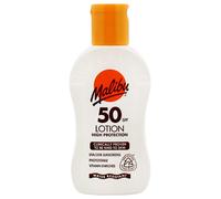 Malibu SPF50 Sun Lotion 100ml Water Resistant Aloe Vera Vitamin E