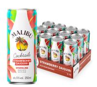 Malibu Cocktail Strawberry Daiquiri Premixed Multipack, 12 x 250 ml