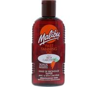 Malibu Sun Bronzing Fast Tanning Oil with Beta Carotene, Water Resistant, Tropical Coconut Fragrance, 200ml