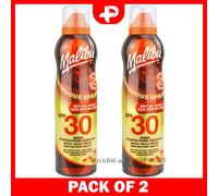 Malibu Sun Continuous High Protection SPF 30 Dry Oil Spray 175ml Pack of 2