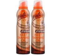 Malibu Sun, Fast Tan, Continuous Tanning Oil with Coconut Spray, Easy Application, 175ml (Pack of 2)