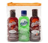 Malibu Sun Fast Tanning Travel Essentials, SPF 4 Bronzing and Beta Carotene Oil, Soothing Aloe Vera After Sun Gel, Water Resistant, Tropical Coconut