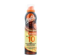 Malibu Sun SPF 10 Continuous Dry Oil Spray for Tanning with Shea Butter Extract, Low Protection, Water Resistant, 175ml