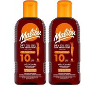 Malibu Sun SPF 10 Non-Greasy Dry Oil Gel, Tan Enhancing, 200ml (Pack of 2)