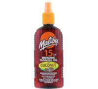 Malibu Sun SPF 15 Bronzing Tanning Coconut Oil Spray with Medium Protection,...