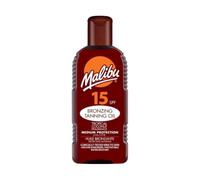 Malibu Sun SPF 15 Bronzing Tanning Oil, Hydrating Bronzing Oil with Tropical Coconut Scent, Tan Enhancing & Water Resistant, 200ml