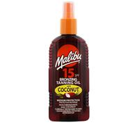 Malibu Sun SPF 15 Bronzing Tanning Oil Spray with 200 ml (Pack of 1), Clear