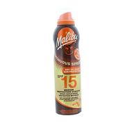 Malibu Sun SPF 15 Continuous Dry Oil Spray for Tanning with Shea Butter Extract, Medium Protection, Water Resistant, 175ml