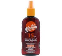 Malibu Sun SPF 15 Non-Greasy Dry Oil Spray for Tanning, Medium Protection, Wate