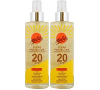 Malibu Sun, SPF 20, Clear Protection Spray, Medium Protection, Water Resistant, 250ml (Pack of 2)