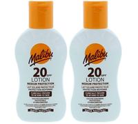 Malibu Sun SPF 20 Lotion, Medium Protection Sun Cream, Water Resistant, Vitamin Enriched, 100ml (Pack of 2)