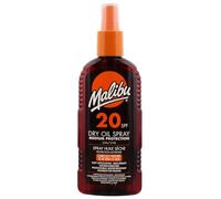 Malibu Sun SPF 20 Non-Greasy Dry Oil Spray for Tanning, 200ml | Tan Enhancing & Moisturising Body Oil Mist, Water Resistant, Medium Protection