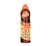 Malibu Sun SPF 30 Continuous Dry Oil Spray for Tanning with Shea Butter Extract, High Protection, Moisturising Tanning Oil Mist, Water Resistant, 175ml