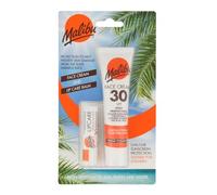 Malibu Sun SPF 30 Face Cream and SPF 30 Lip Balm Duo, High Protection Sun Cream, Water Resistant, Vitamin Enriched, 2 pack