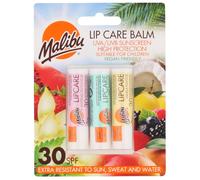 Malibu Sun SPF 30 Lip Balm Sunscreen, Watermelon, Mint and Vanilla, 3 x 5g,