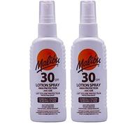 Malibu Sun SPF 30 Lotion Spray, High Protection Sun Cream Spray, Vitamin Enriched Moisturising Sunscreen Lotion for Body, Water Resistant, 100ml (Pack of 2)