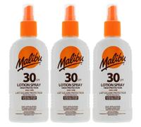 Malibu Sun SPF 30 Lotion Spray, High Protection Sunscreen, Water Resistant, Vitamin Enriched, 200ml, Pack of 3