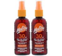 Malibu Sun SPF 30 Non-Greasy Dry Oil Spray for Tanning, High Protection, Water Resistant, 100 ml (Pack of 2)