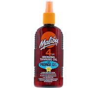 Malibu Sun SPF 4 Bronzing Tanning Monoi Oil Spray with Low Protection, Water Re