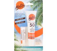 Malibu Sun SPF 50 Face Cream and SPF 30 Lip Balm Duo, High Protection Sun Cream