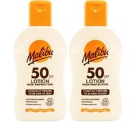 Malibu Sun SPF 50 Lotion, High Protection Sun Cream, Moisturising Body Sunscreen with Vitamin E and Aloe Vera Enriched Formula, Water Resistant, 200ml (Pack of 2)