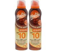 Malibu Sun SPF 6 Continuous Dry Oil Spray for Tanning with Shea Butter Extract, Moisturising Tanning Oil Mist, Water Resistant, 175ml (Pack of 2)