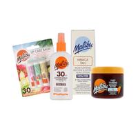 Malibu Sun Tan, Protect & Hydrate Bundle, SPF30 | Lotion Spray, Bronzing Fast Tanning Oil, Moisturising Lotion with Tan Extender, Hydrating & Vitamin Enriched