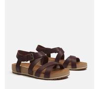 Malibu Waves Leather Sandals dark burgundy red