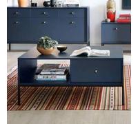 malibu wooden coffee table with 1 drawer in navy