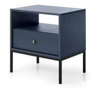 malibu wooden side table with 1 drawer in navy
