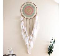 Malicosmile Dream Catchers Large Wall Hanging Decor, Colorful Lace with White Feather Big Dream Catcher for Wall Bedroom Adult