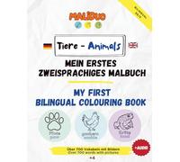 MaliDuo® Malbuch - Deutsch-Englisch [Mit Audio über QR-Codes]: MaliDuo® Malbuch Deutsch-Englisch [Mit Audio über QR-Code!] - Zweisprachiges ... (700+ Wörter & 50 Sätze zum Hören & Lernen)