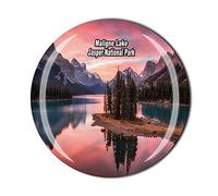 Maligne Lake Jasper National Park Canada Fridge Magnet Crystal Tourist Souvenir Gift Collection Refrigerator Magnetic Sticker