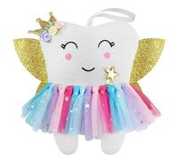 Malihome Beautiful Tooth Fairy Pillow Colorful Skirt Tooth Fairy Doll Lost Teeth Keepsake Gift for Kids